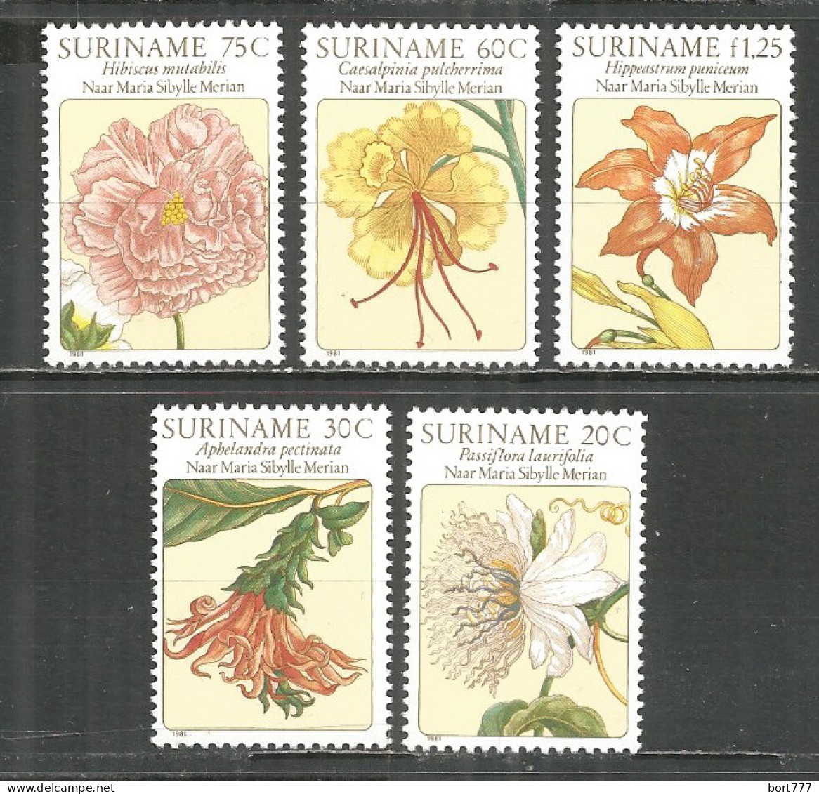 Surinam 1981 Mint Stamps Set MNH (**) Flowers - Surinam