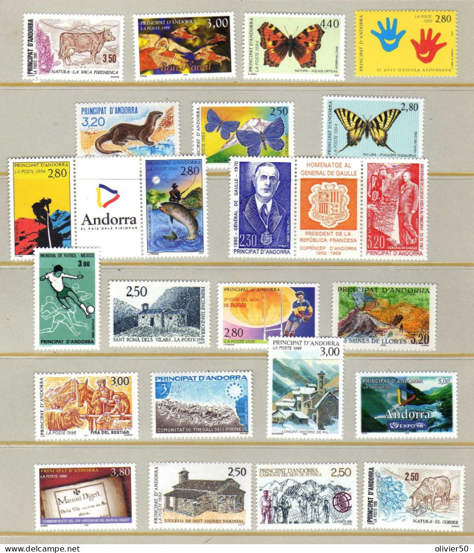 Andorre Francaise -  Art - Faune  - Evenements - Sites  - Neuf** - MNH - Unused Stamps