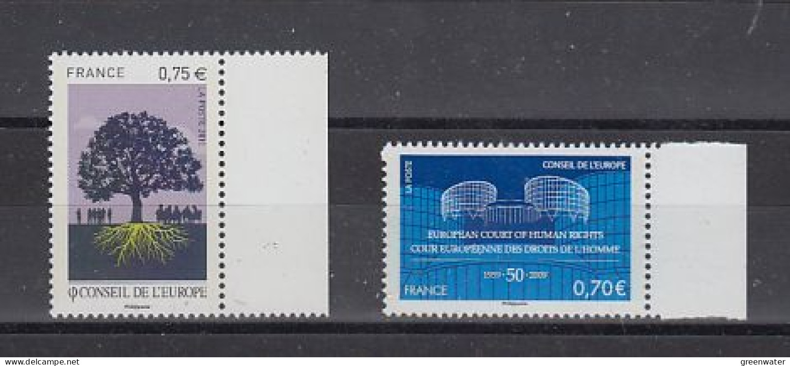 France 2009 / 2010 Conseil De L'Europe 2v  ** Mnh (59491) - European Ideas