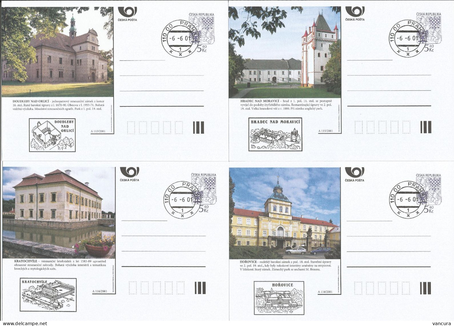 CDV 66 B - Czech Republic Castles And Mansions 2001 - Castelli