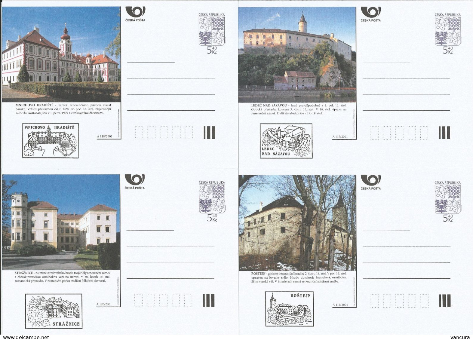 CDV 66 B - Czech Republic Castles And Mansions 2001 - Castelli