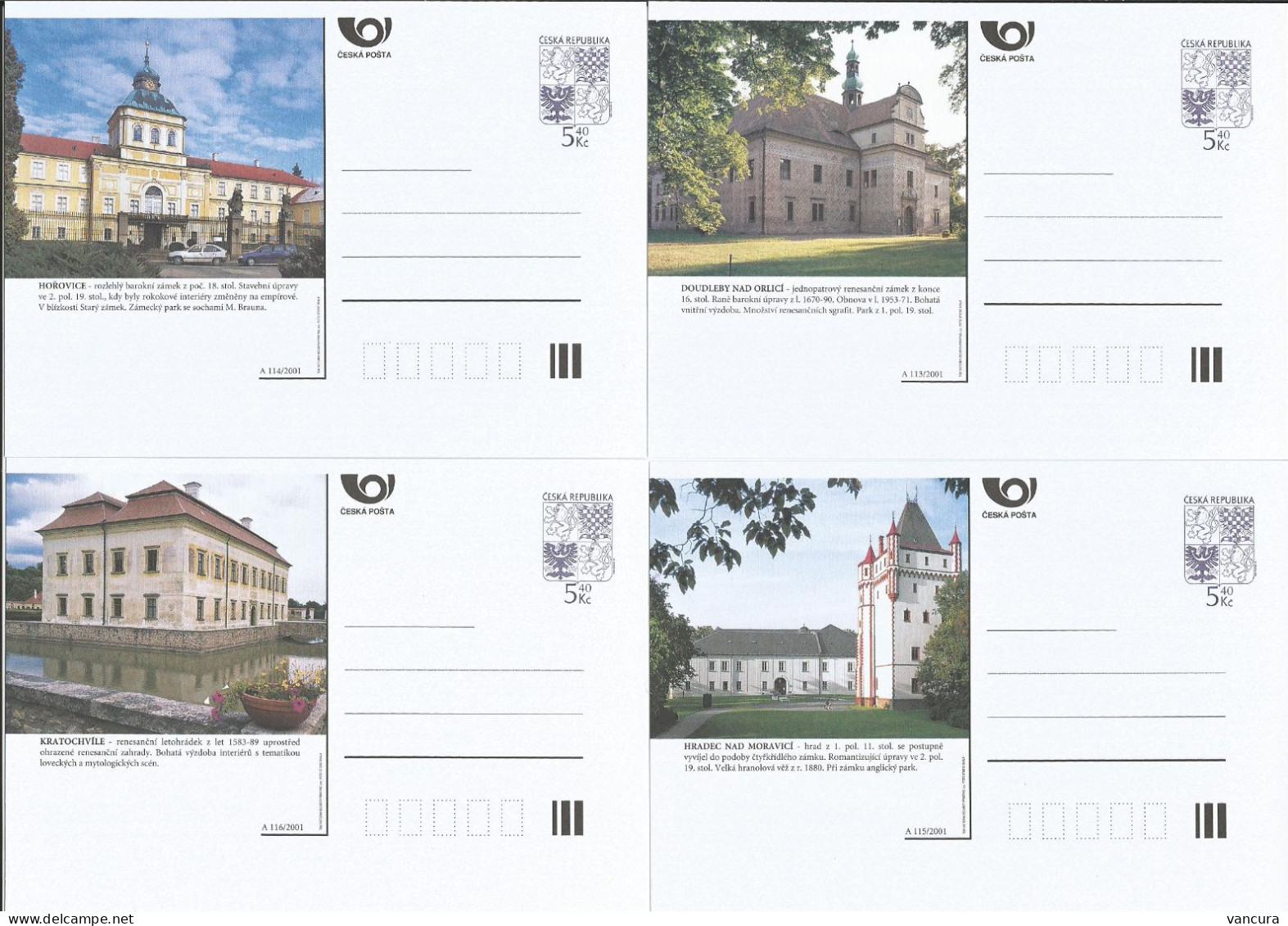 CDV 66 A - Czech Republic Castles And Mansions 2001 - Castelli