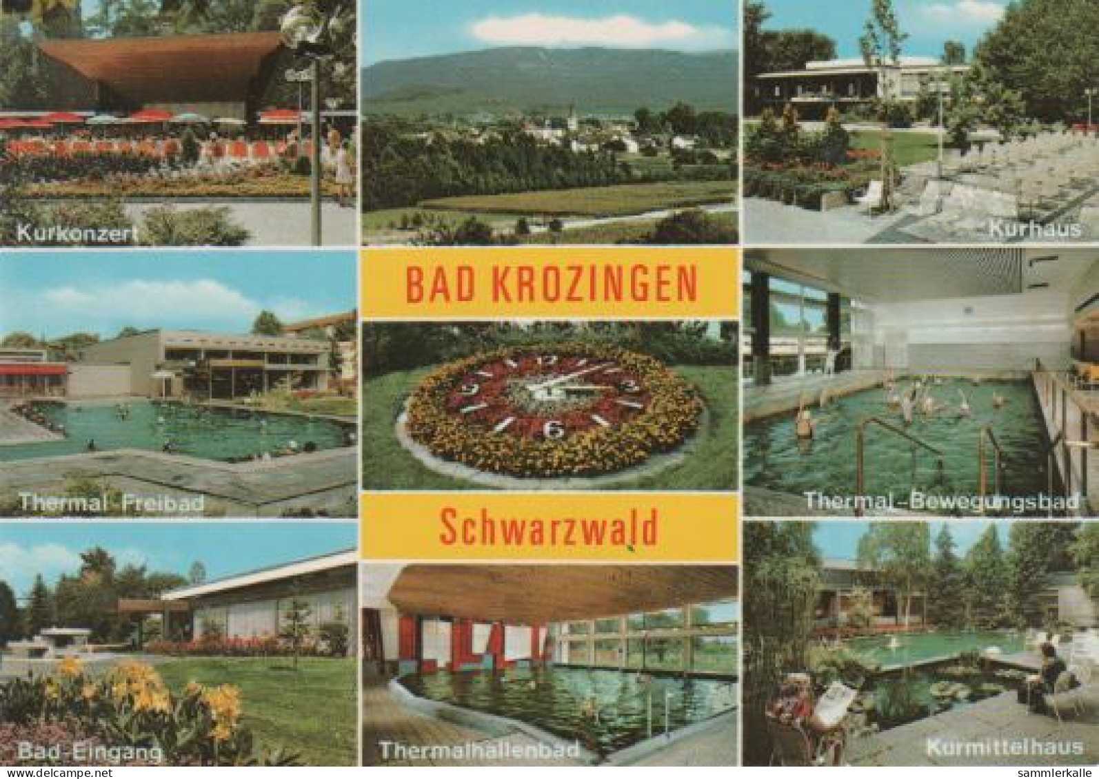 1795 - Bad Krozingen - Kurkonzert, Freibad, Bad-Eingang, Hallenbad, Kurhaus, Bewegungsbad, Kurmittelhaus - Bad Krozingen