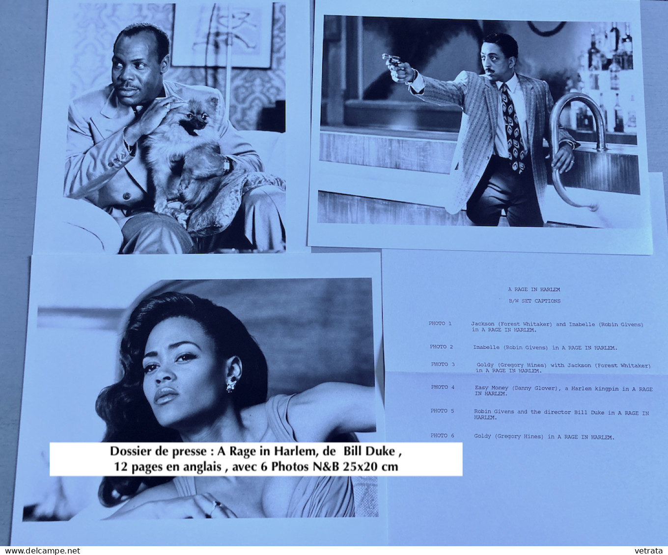 Cinéma Afro-Américain : 2 Dossiers De Presse (A Rage In Harlem,/To Sleep With Anger Avec 9 Photos) & 3 Suppléments Ciném - Autres & Non Classés