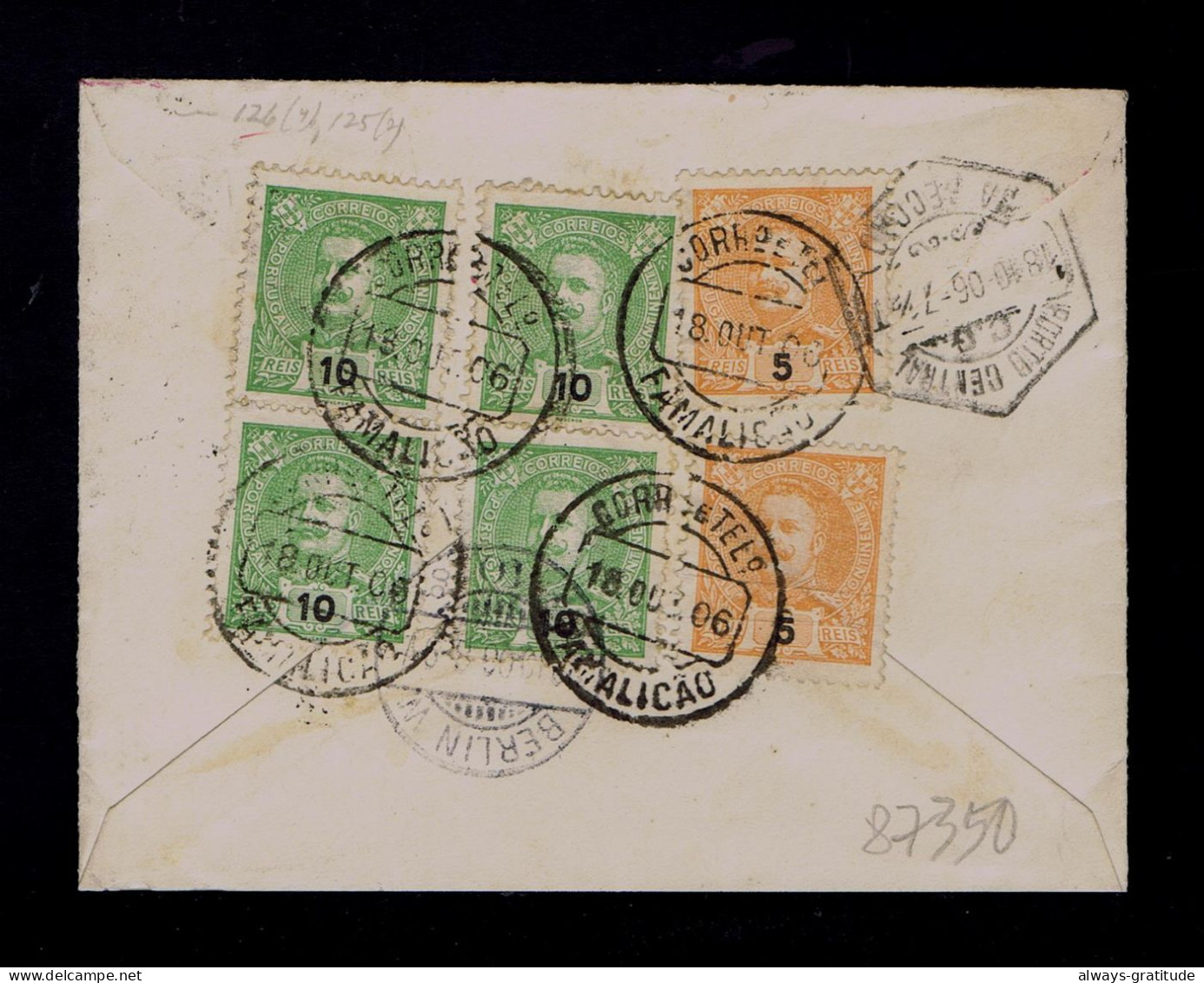 Sp87350 PORTUGAL 1906 Famalicão Mailed Berlin - Other & Unclassified