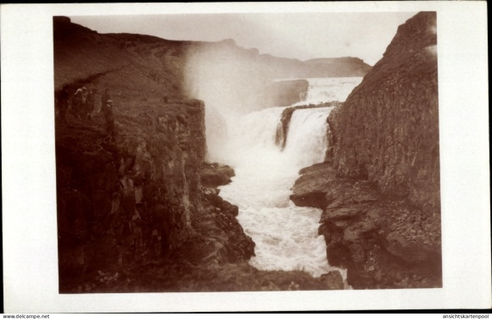 Photo CPA Island, Gullfoss Wasserfall - Islanda