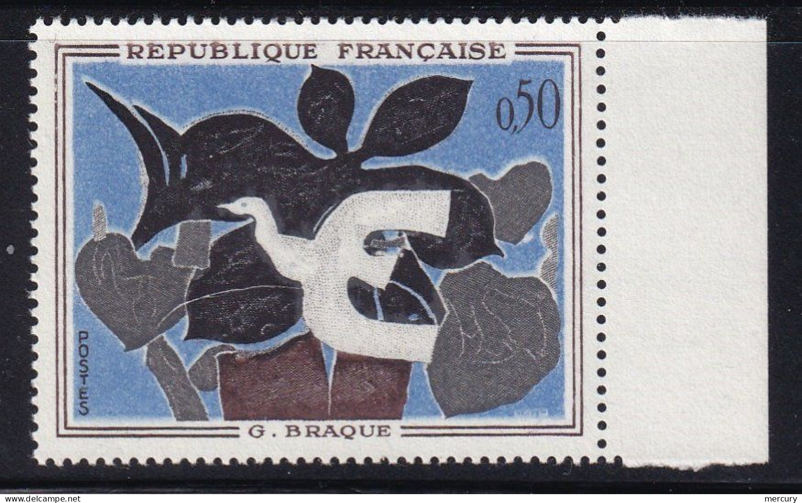 FRANCE - Braque Avec Signature Gandon Absente TTB - Unused Stamps