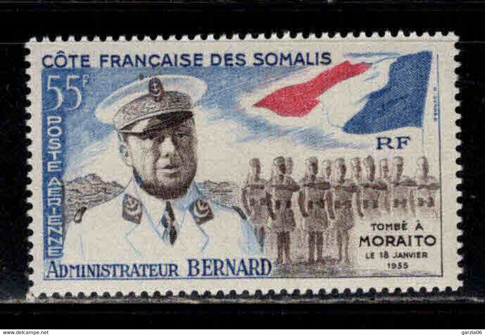 Cote Française Des Somalis  - 1958 -  Administrateur Bernard  - PA 27   - Neuf ** - MNH - Nuevos