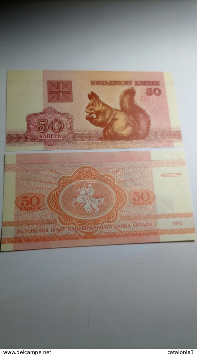 BIELORRUSIA - 50 KOPEK 1992 - P-1 - Bielorussia