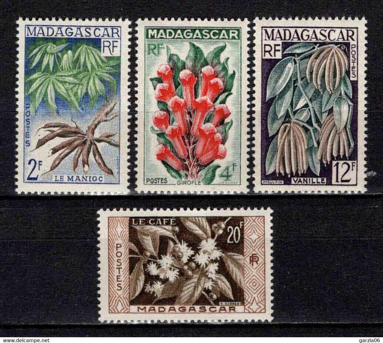 Madagascar  - 1956  - Produits Agricoles   - N° 331 à 334 - Neufs * - MLH - Neufs