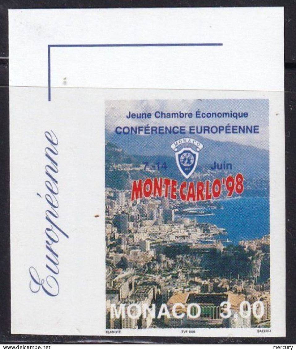 RARE Non Dentelé Coin De Feuille - Conférence Européenne Des Jeunes Chambres économiqies - Plaatfouten En Curiosa