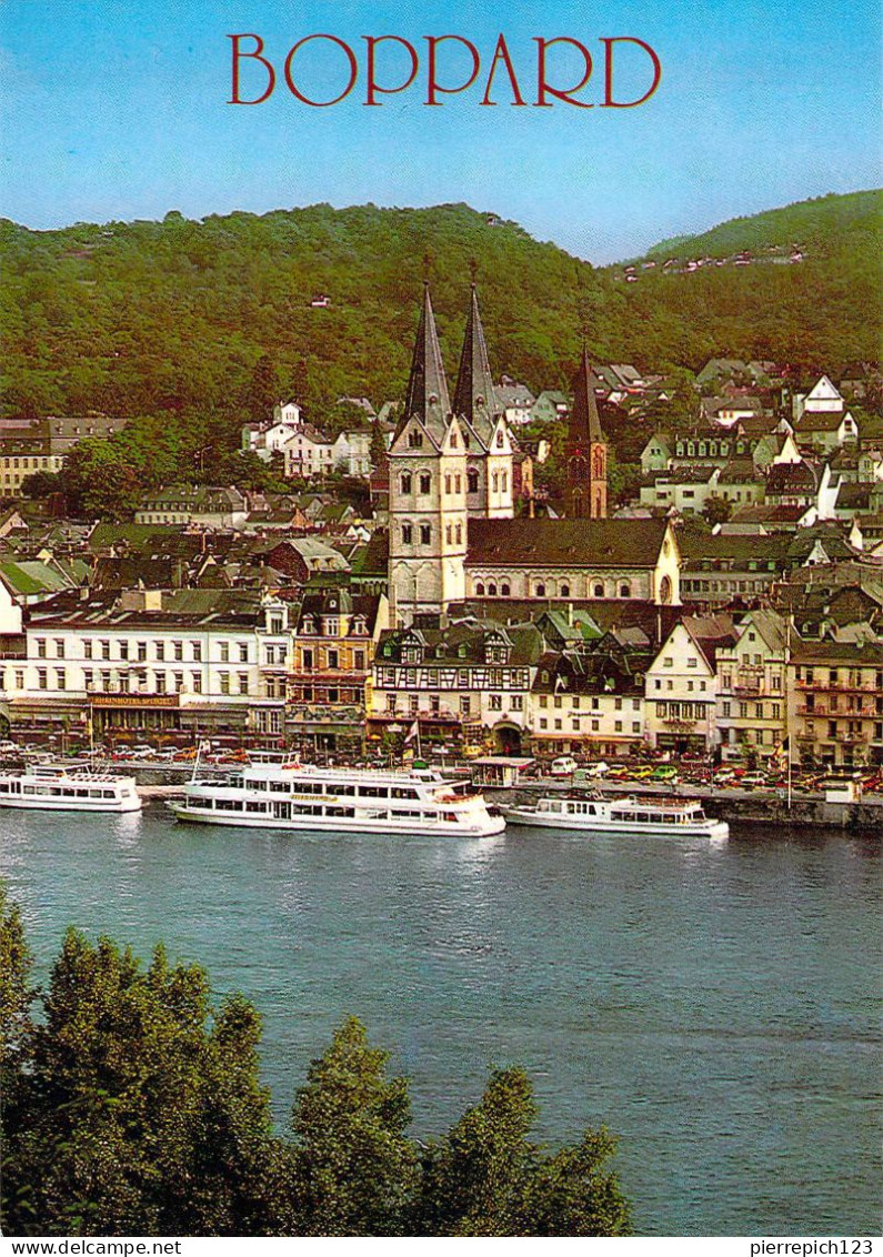 Boppard - Vue Sur Le Rhin Et La Ville - Boppard