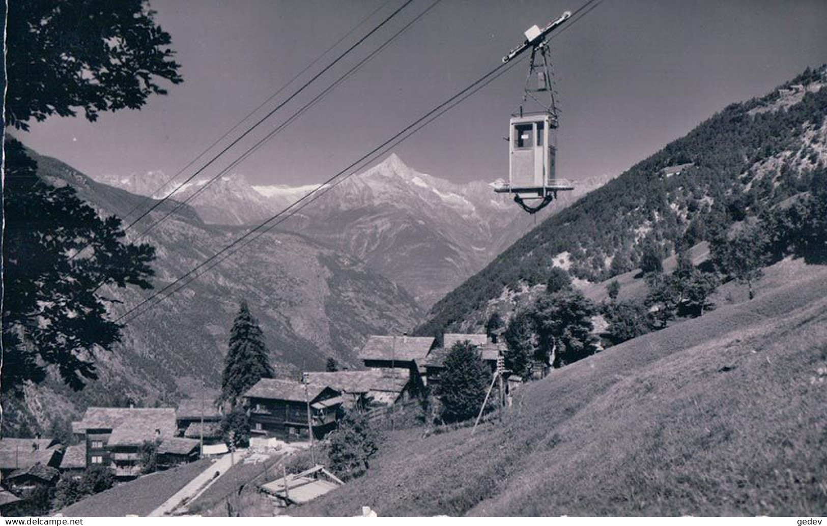 Luftseilbahn Stalden Staldenried Gspon, Téléphérique + Cachet De Remplacement STALDENRIED 9.V.56 (19517) - Stalden