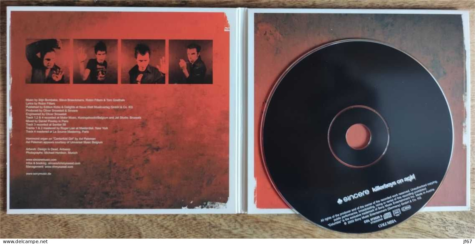 Sincere – Killerboys On Acid (CD Single 4 Titres) - Otros & Sin Clasificación