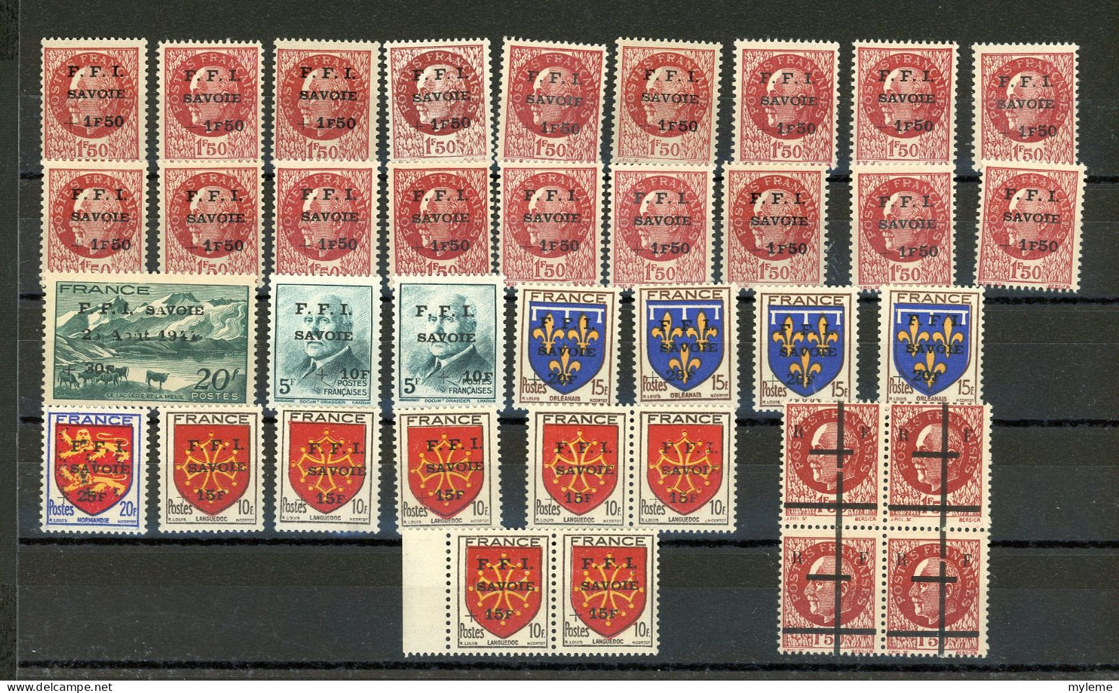 BF17 Ensemble De Timbres Et Blocs Oblitérés De Divers Pays + Plaquette De Timbres ** De La Libération. Cote Sympa !!!. - Verzamelingen (in Albums)