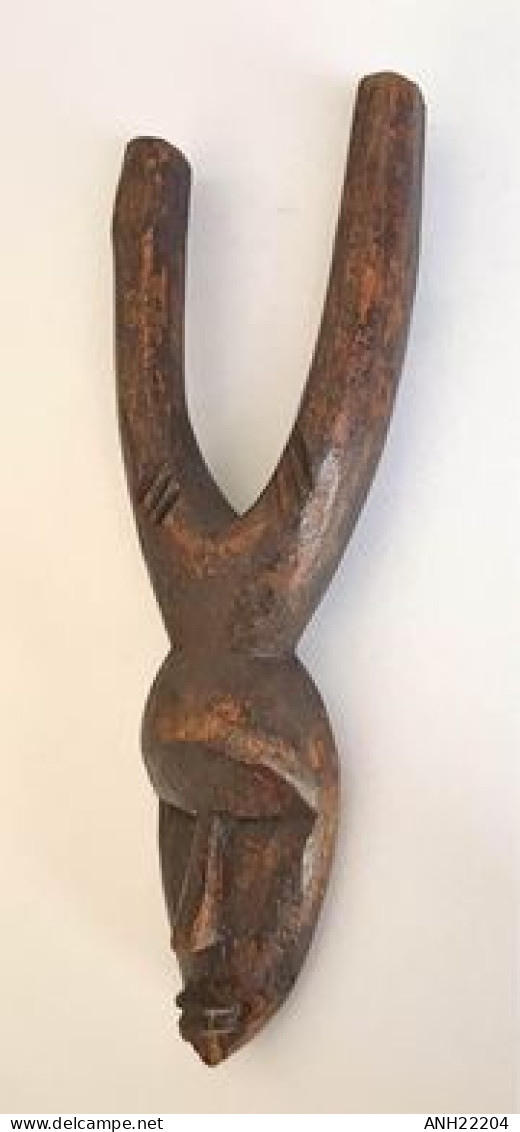Ancien Petit Lance-pierres (H: 20,5 Cm), Ethnie Baoulé, Côte D’Ivoire, 2ème Moitié 20ème Siècle - Afrikanische Kunst