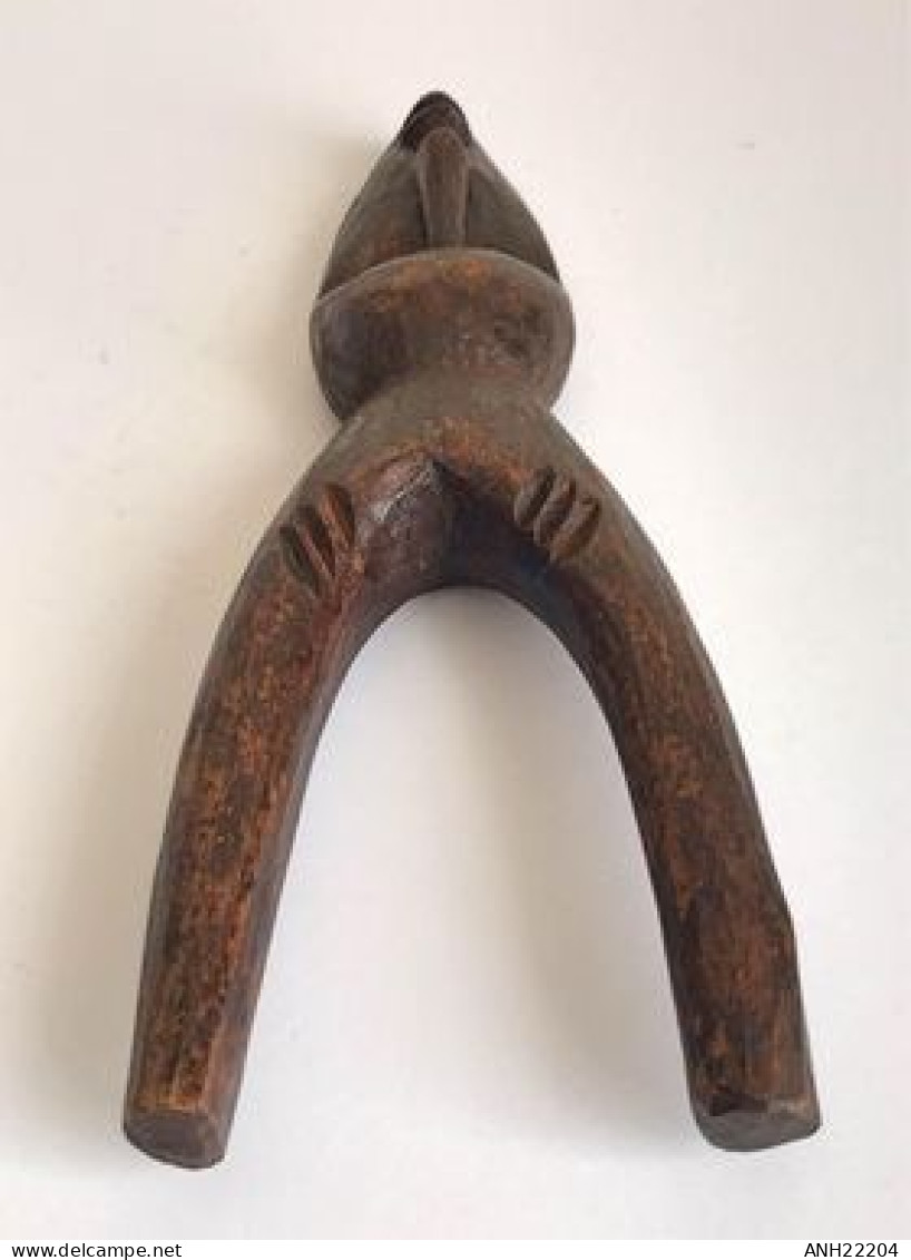 Ancien Petit Lance-pierres (H: 20,5 Cm), Ethnie Baoulé, Côte D’Ivoire, 2ème Moitié 20ème Siècle - Art Africain