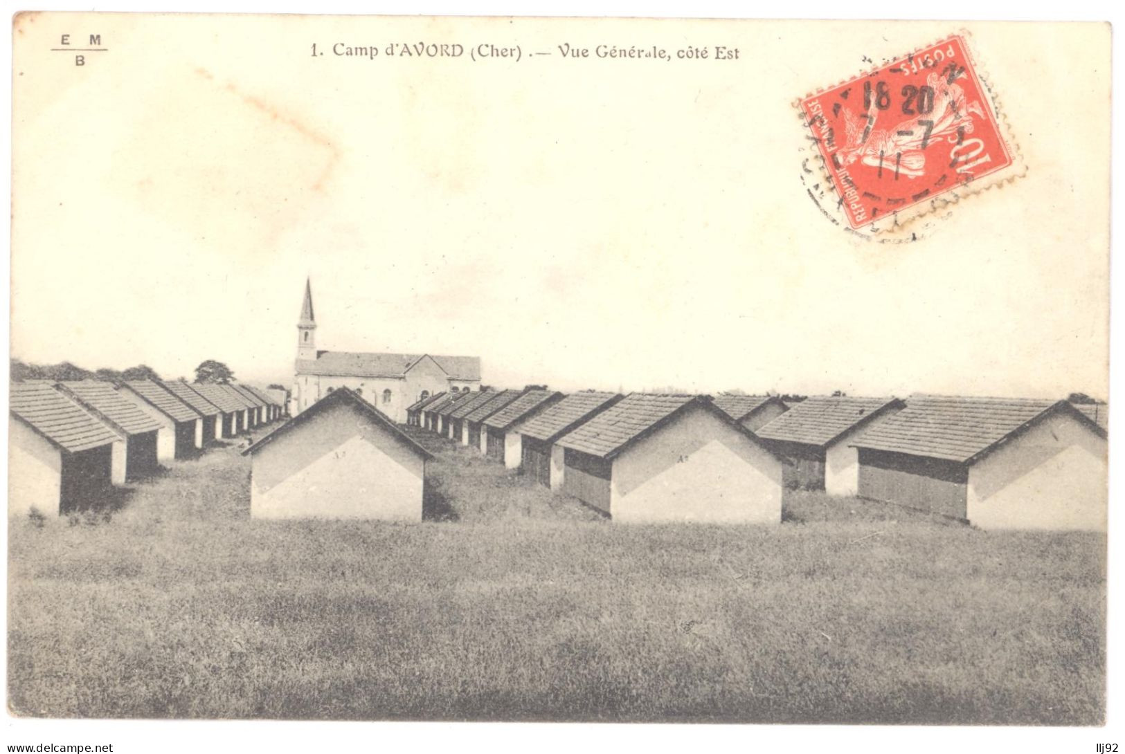 CPA 18 - Camp D'AVORD (Cher) - 1. Vue Générale, Côté Est - Avord