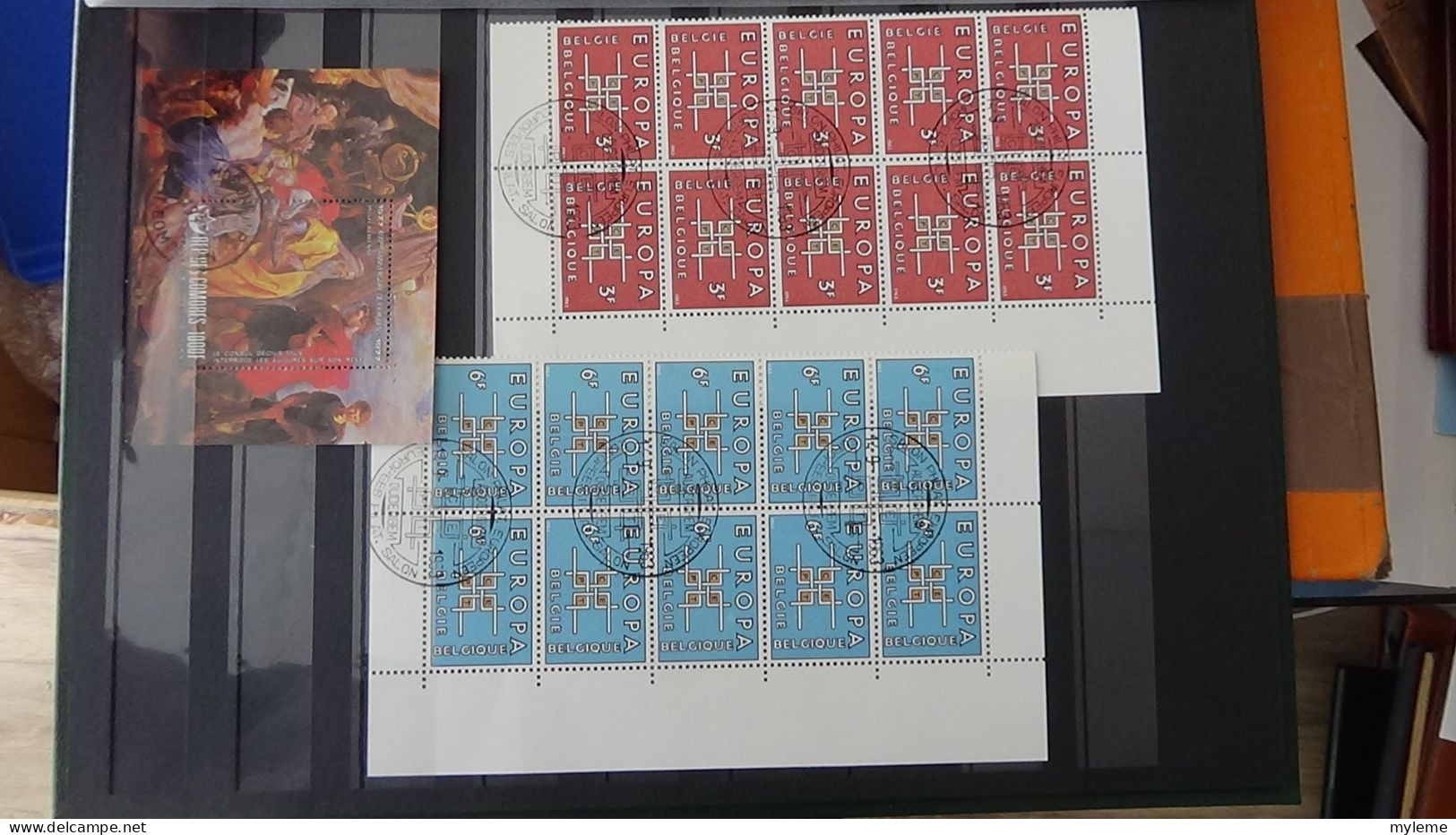 BF19 Ensemble de timbres et blocs oblitérés de divers pays + classiques de France ** avec petits défauts. Cote sympa !!!
