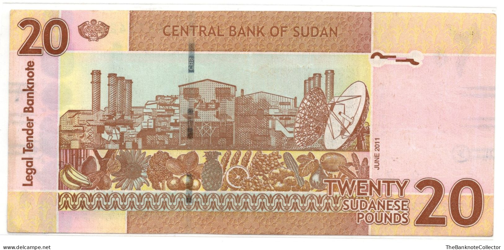 Sudan 20 Pounds 2011 P-74 UNC - Sudan