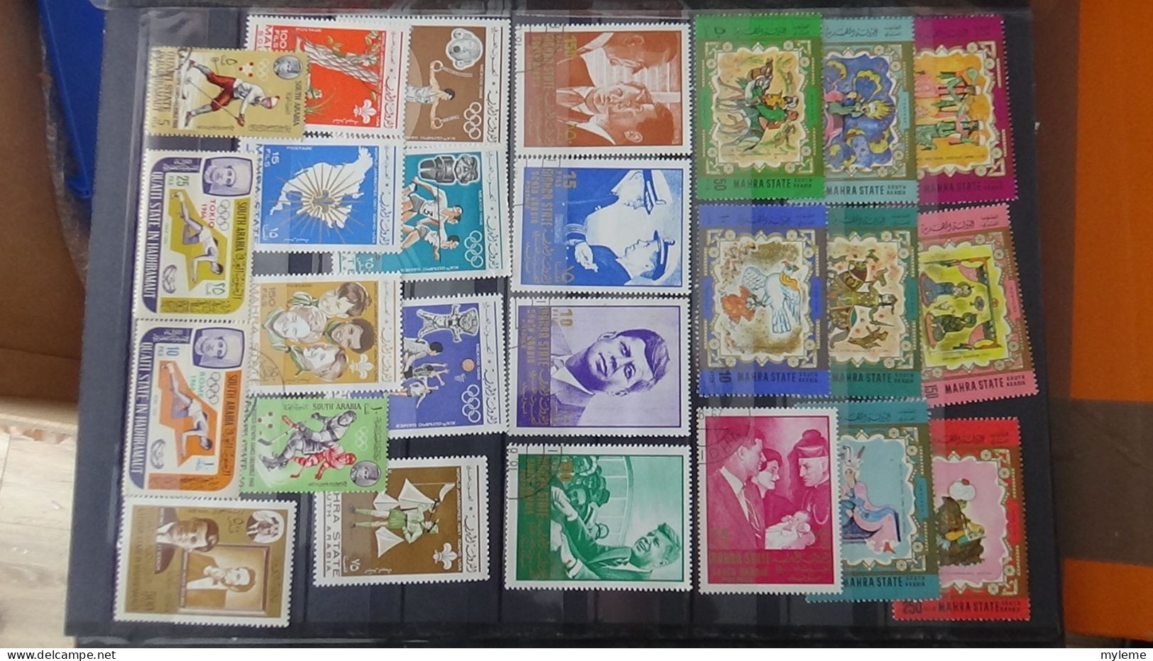 BF20 Ensemble de timbres et blocs oblitérés de divers pays + classiques de France ** avec petits défauts. Cote sympa !!!