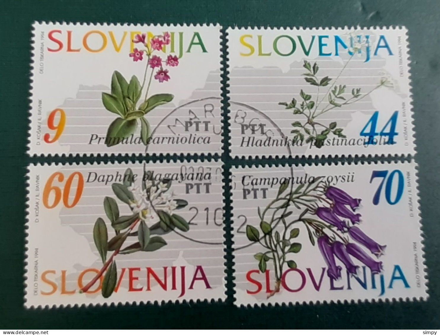 Flowers Slovenia 1994 Used Stamps Michel 82-85 - Slovénie