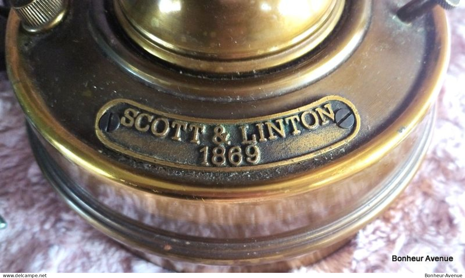 Superbe Lampe Nautique Scott & Linton 1869 - Lámparas Y Arañas