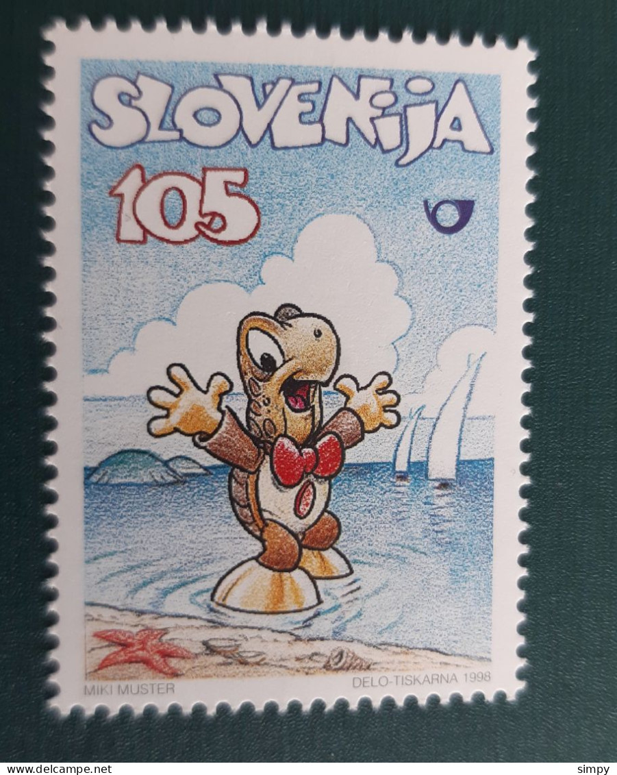 SLOVENIA 1998 Cartoon Characters Turtle Stamps From Block MNH - Slovenia