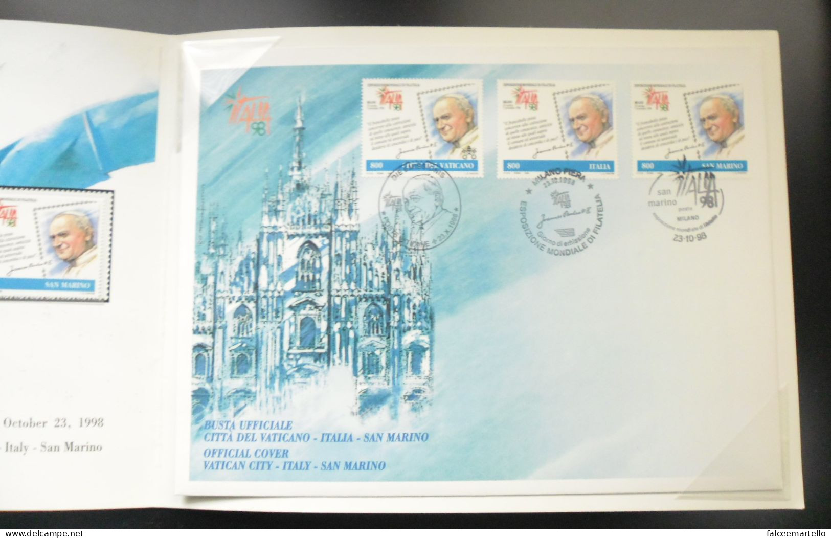 ITALIA. 1998 FOLDER Emissione Congiunta Con VATICANO E SAN MARINO - Otros & Sin Clasificación