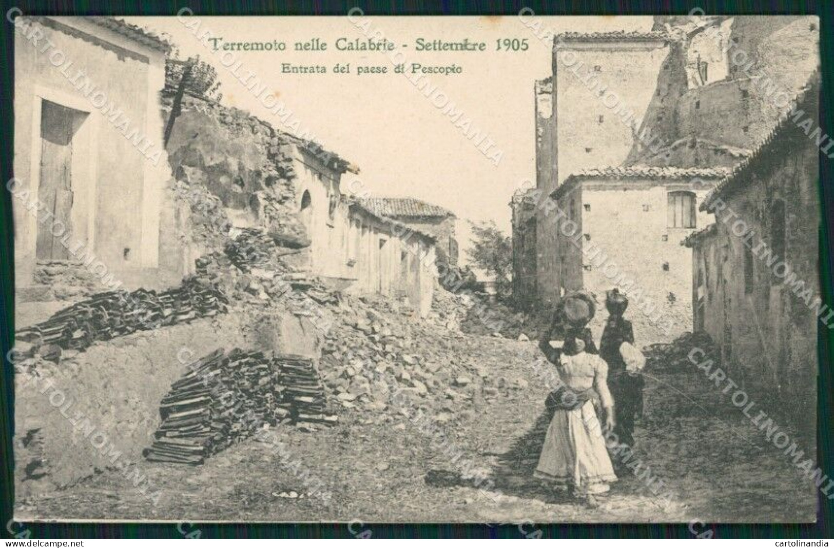 Vibo Valentia Piscopio Terremoto Delle Calabrie Cartolina QZ4218 - Vibo Valentia