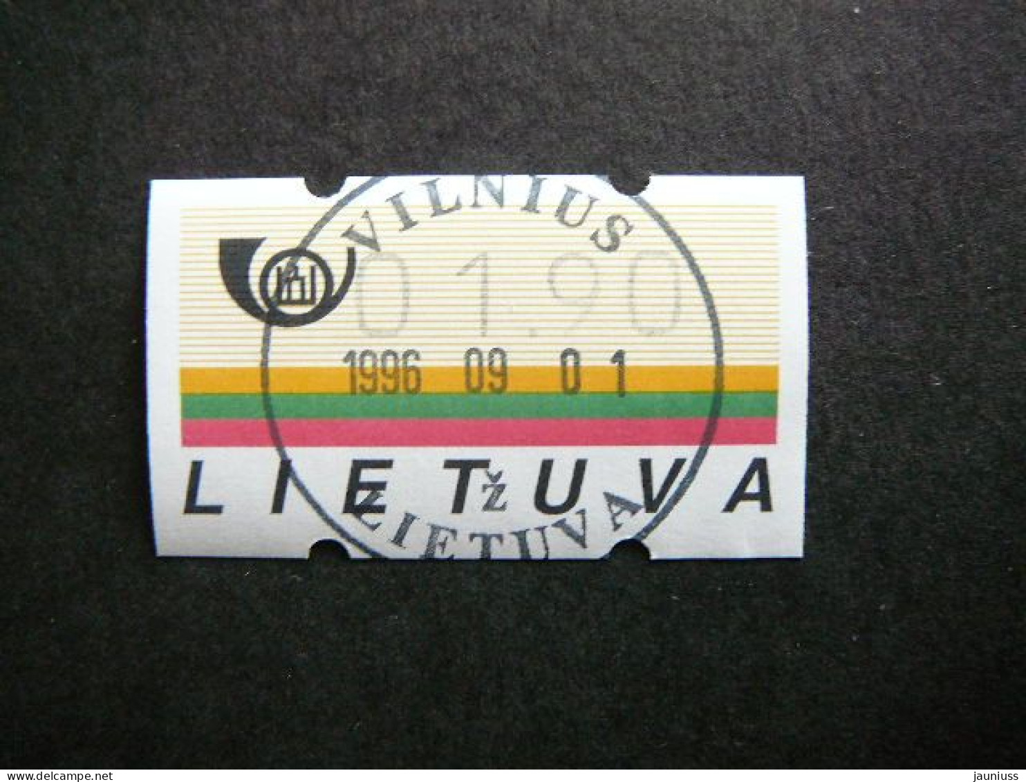 ATM Stamps. Automatenmarken (1.90) NR. # Lietuva Litauen Lituanie Litouwen Lithuania # 1996 Used - Litauen