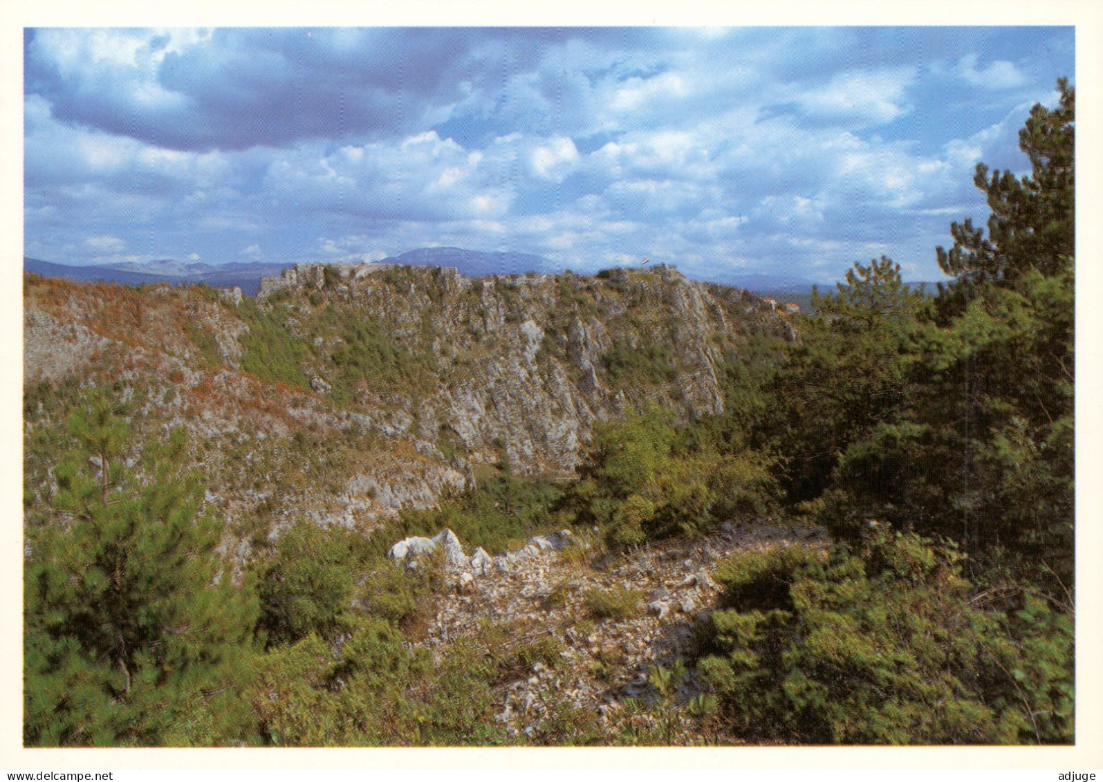 Guerre -CROATIE - "KNIN" Vieille Forteresse Surplombant La Ville - Ex-capitale De La "KRAJINA SERBE"Panoramique - Bosnia And Herzegovina