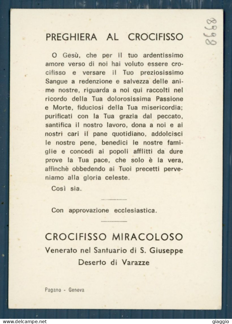 °°° Santino N. 8998 - Crocifisso Varazze  - Cartoncino °°° - Religion &  Esoterik