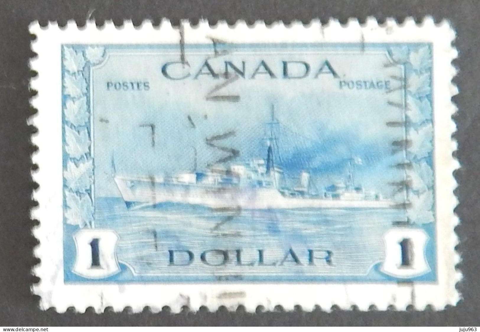 CANADA YT 218 OBLITÉRÉ "DESTROYER IROQUOIS" ANNÉES 1943/1948 - Used Stamps