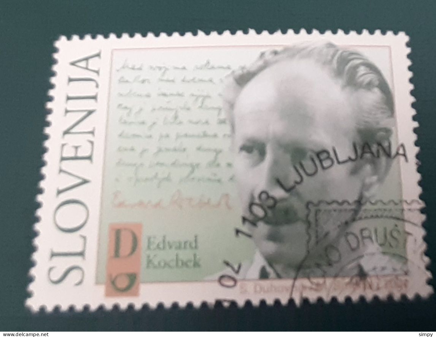 SLOVENIA 2004 Edvard Kocbek Michel 455 Used Stamp - Slovénie