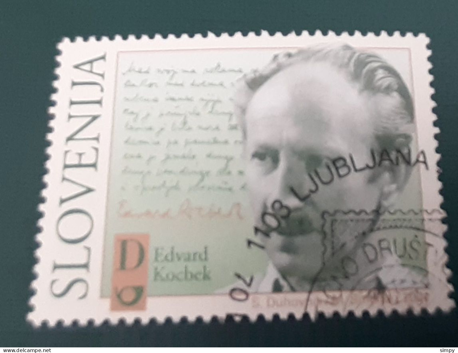 SLOVENIA 2004 Edvard Kocbek Michel 455 Used Stamp - Slovenia