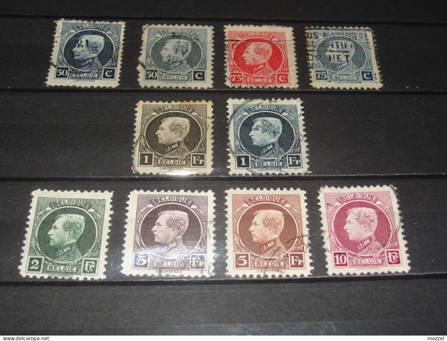 BELGIE  NUMMER 181 + 211-219  GEBRUIKT,  ZIE FOTO'S - Used Stamps