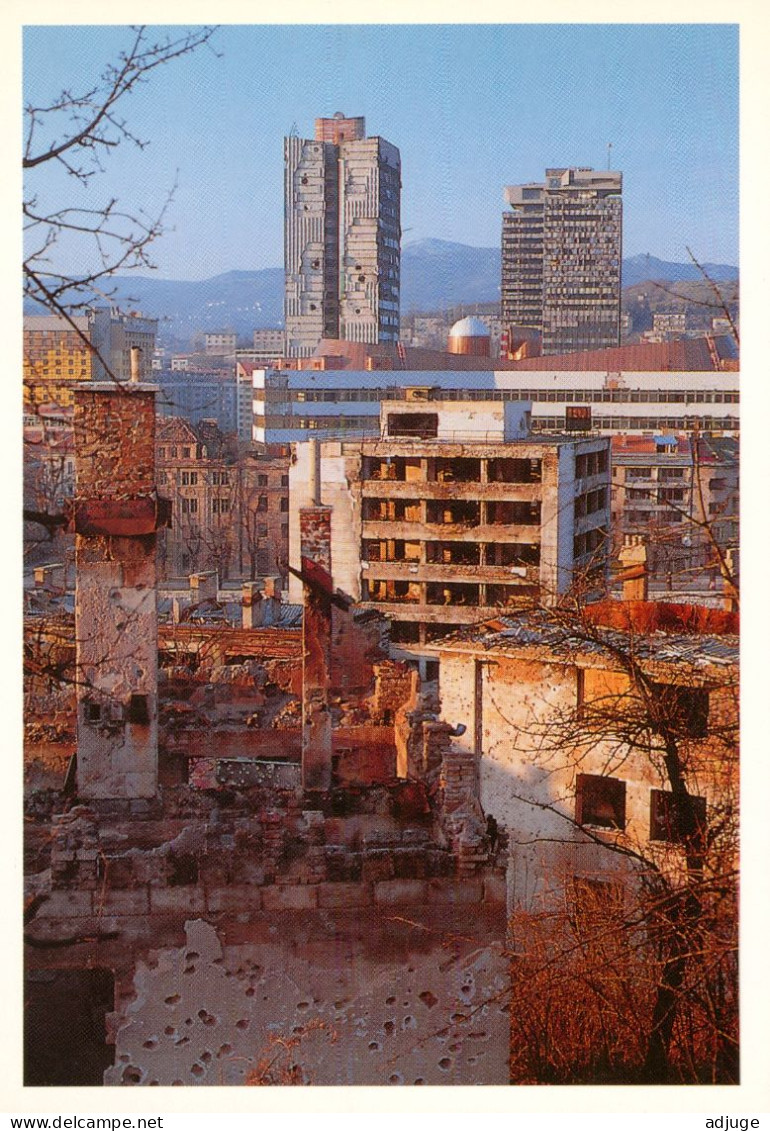 Guerre Bosnie-Herzegovine, SARAJEVO - Vue Du Centre-Est De La Capitale - Destructions - (Photo SFOR)816 - Bosnia And Herzegovina