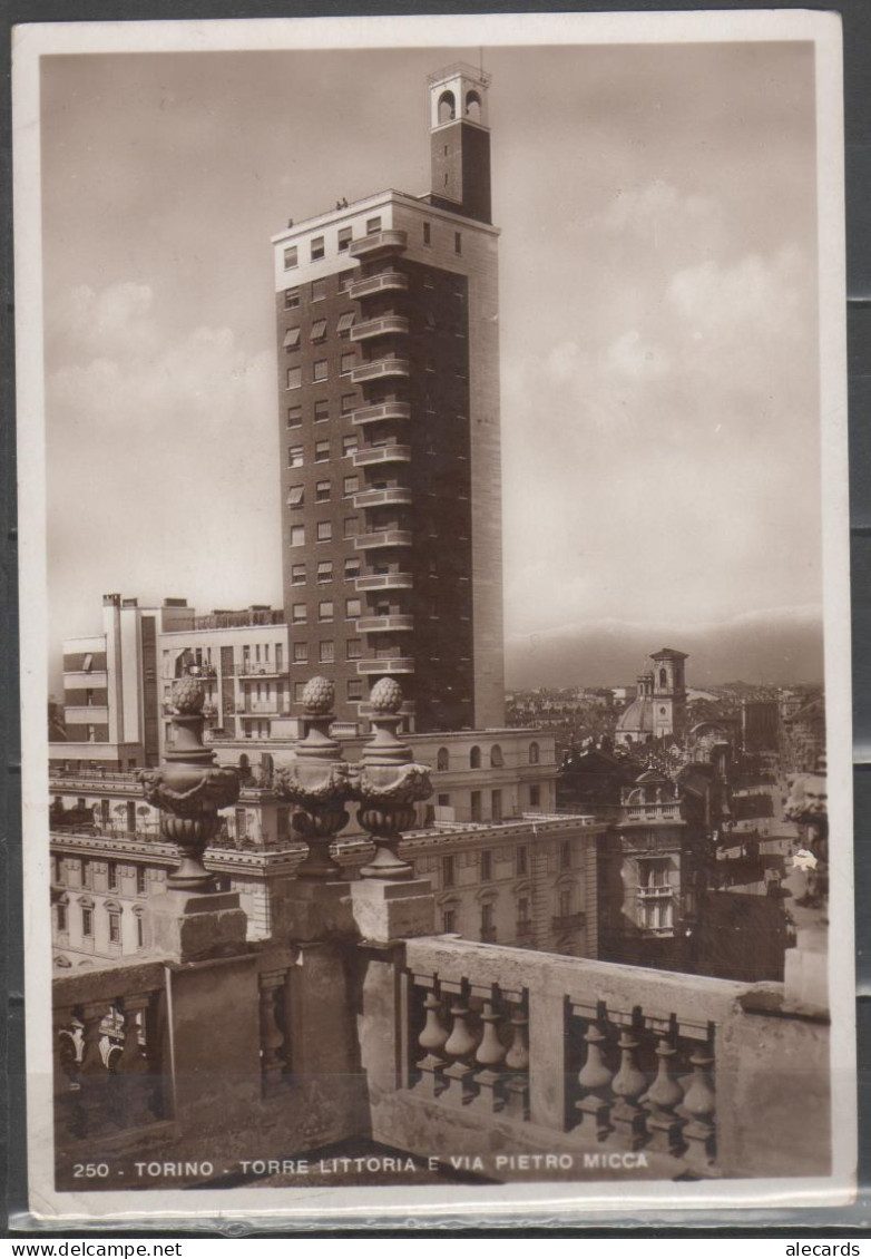 Torino - Torre Littoria E Via Pietro Micca - Bella Affrancatura - Otros Monumentos Y Edificios