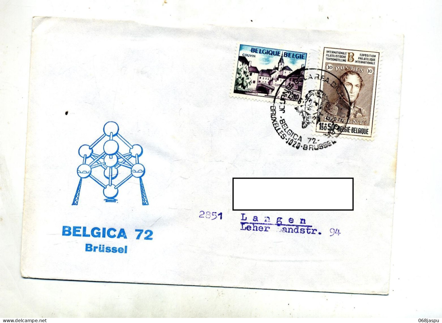 Lettre Cachet Bruxelles Expo Belgica - Storia Postale