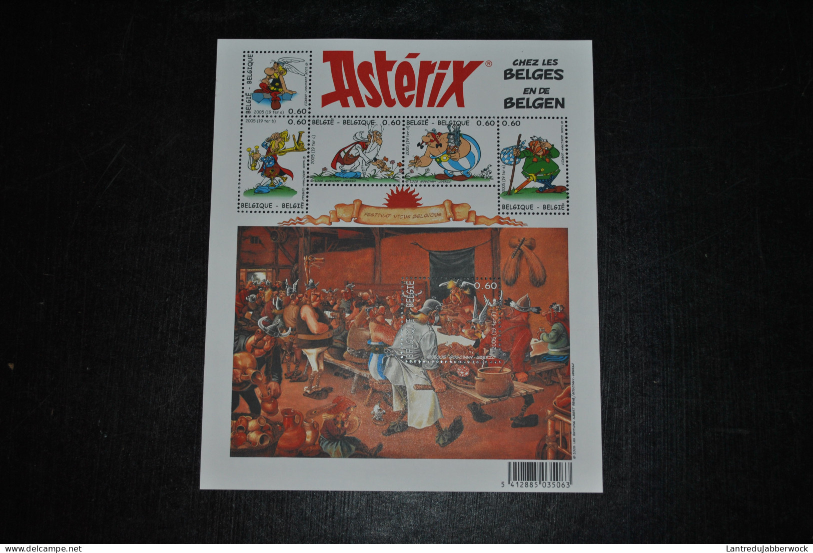 Feuillet De 6 Timbres Belgique Astérix Chez Les Belges En De Belgen Uderzo Goscinny RARE Bpost Poste 2005 - Andere & Zonder Classificatie