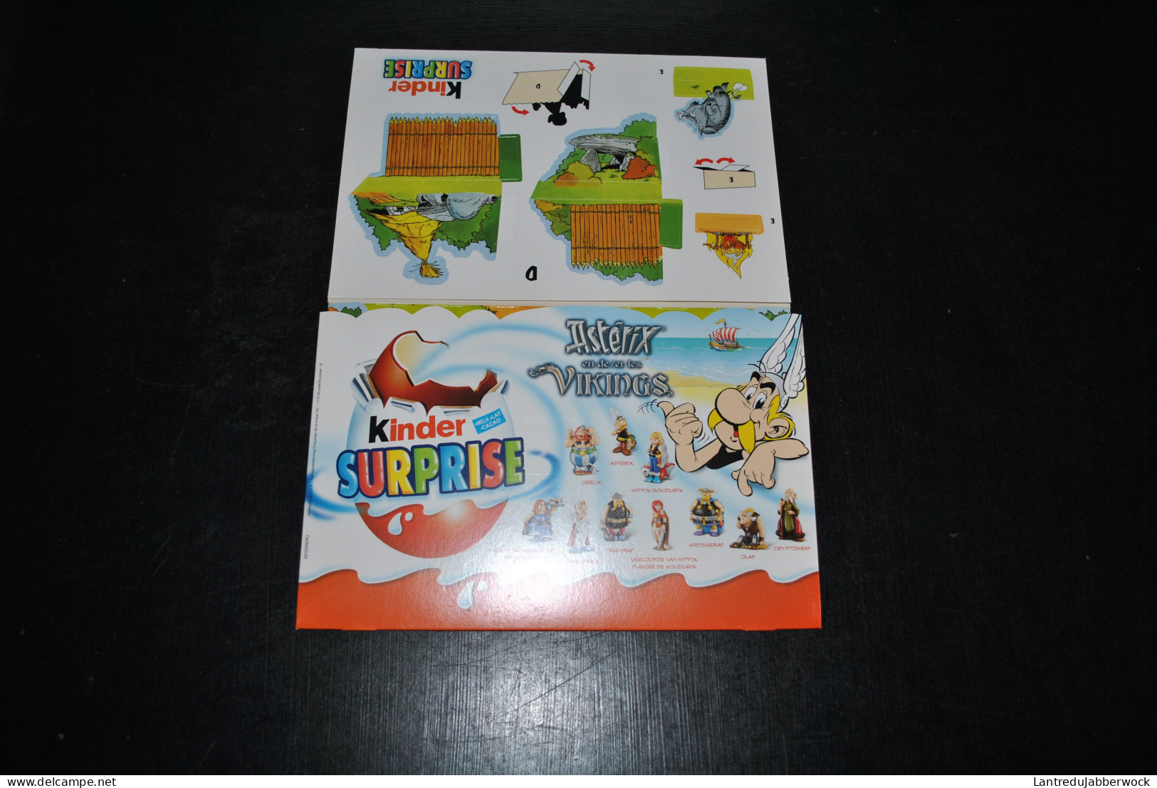 Astérix Et Les Vikings Diorama En Carton Décor 3D Maxi Kinder Surprise Uderzo - Goscinny Obélix RARE  - Objets Publicitaires