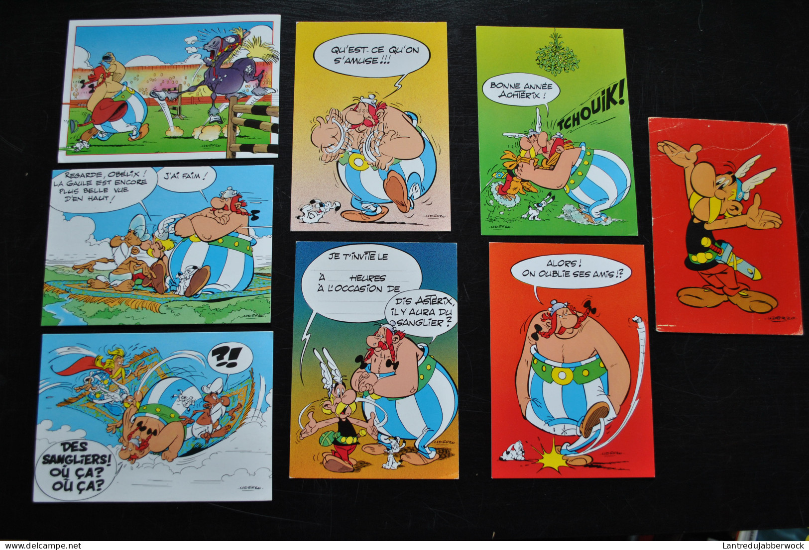 Lot De 8 Cartes Postales Dont 1 Publicité épinards Iglo 1969 Astérix Uderzo - Goscinny Obélix RARE Ensemble  - Postkaarten