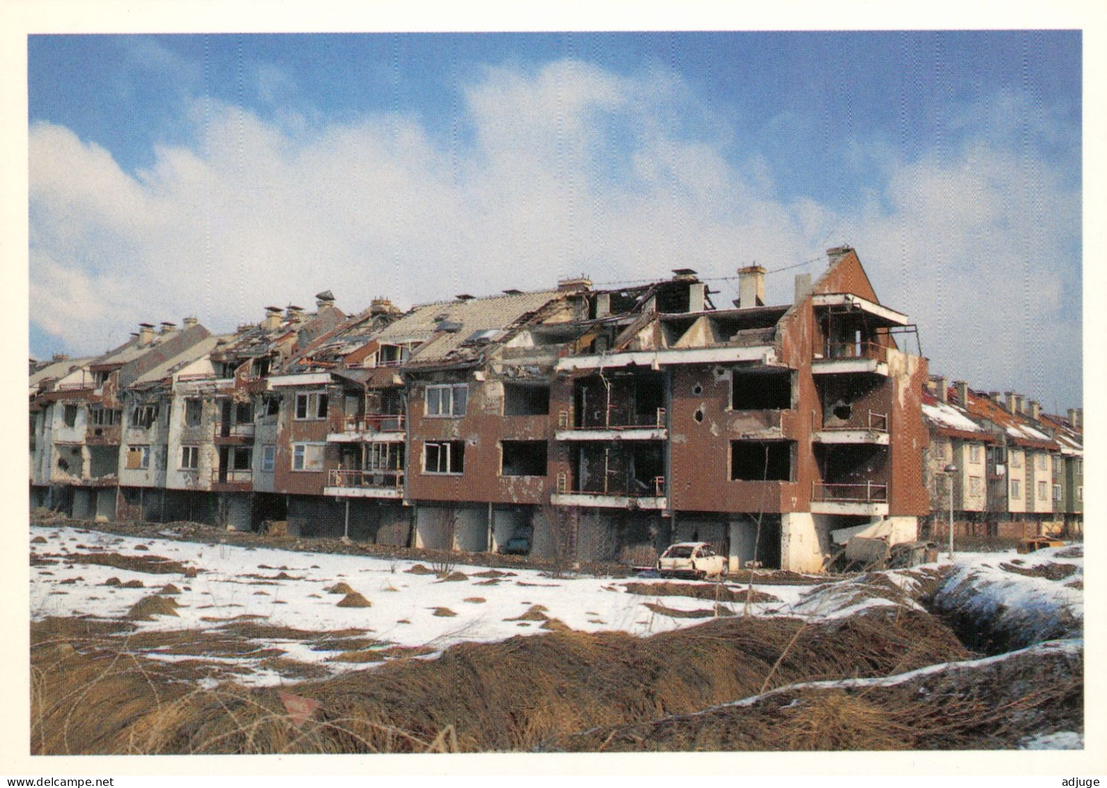 Guerre Bosnie-Herzegovine, SARAJEVO - Quartiers Résidentiels En Ruines Près De L'Aéroport - Destructions - (Photo 512) - Bosnia Erzegovina