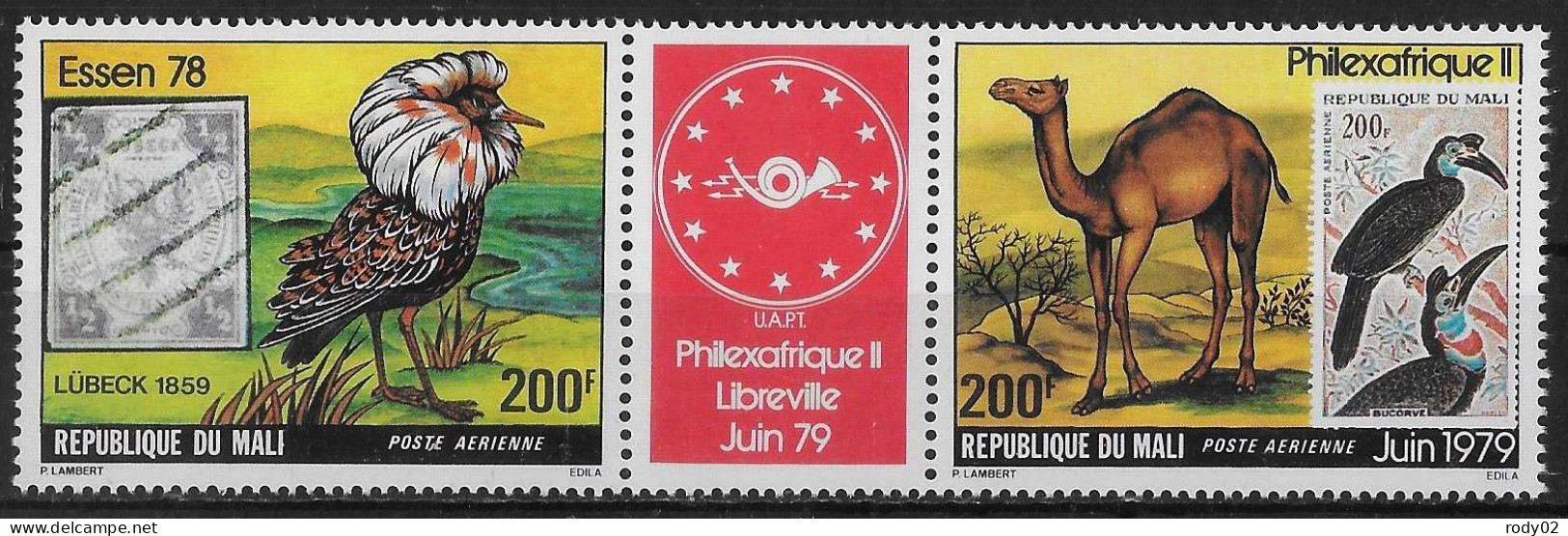 MALI - TIMBRES SUR TIMBRES ET ANIMAUX - PA 355A - NEUF** MNH - Malí (1959-...)