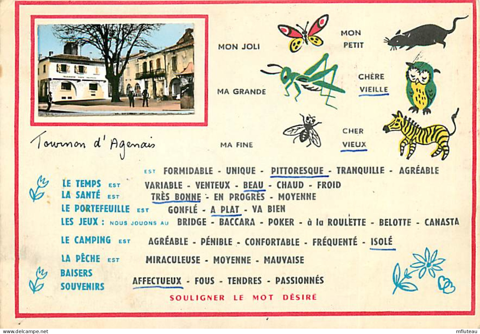 47* TOURNON D AGENAIS  (fantaisie)   (CPSM 10x15cm)                MA64-0631 - Tournon D'Agenais