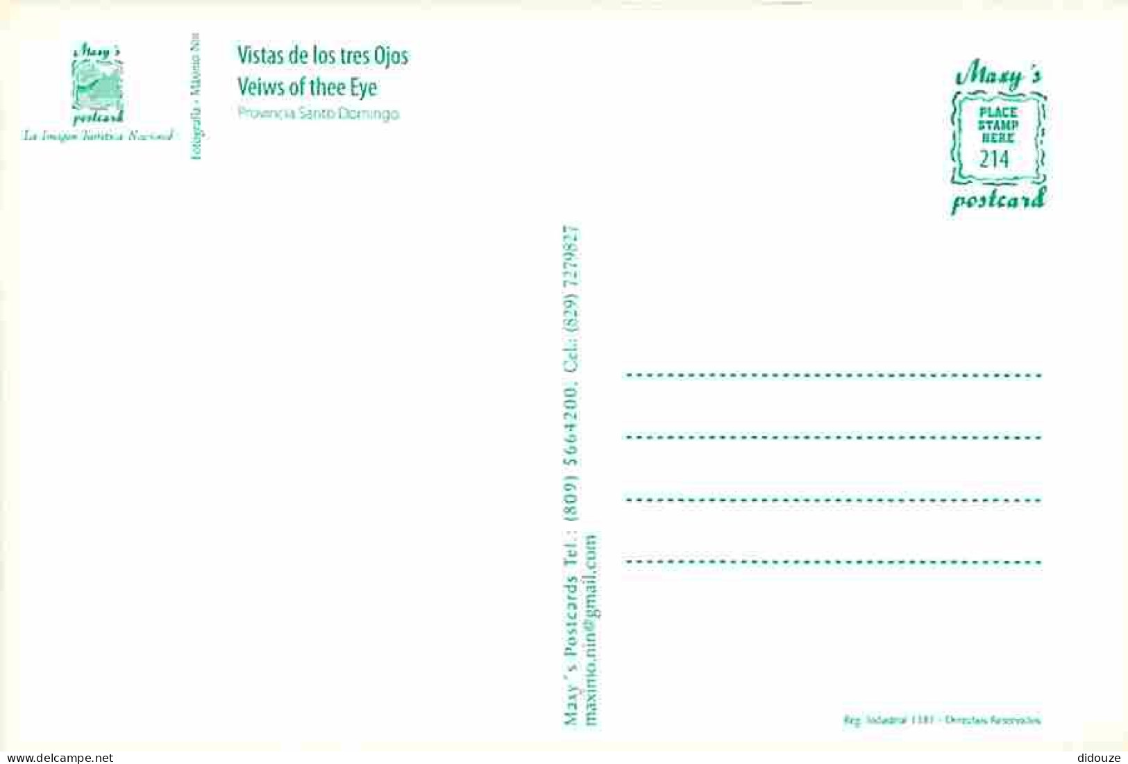 République Dominicaine - Santo Domingo - Los Tres Ojos - Carte Neuve - CPM - Voir Scans Recto-Verso - Dominikanische Rep.