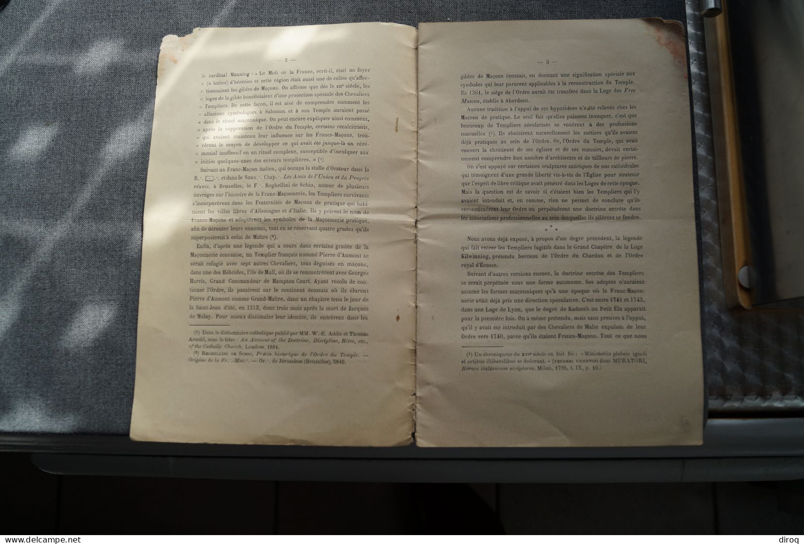 Franc-Maçonnerie,instructions,Chevalier Kadosch,18 Pages,22,5 Cm. Sur 14,5 Cm.,originale Pour Collection - Religion & Esotericism