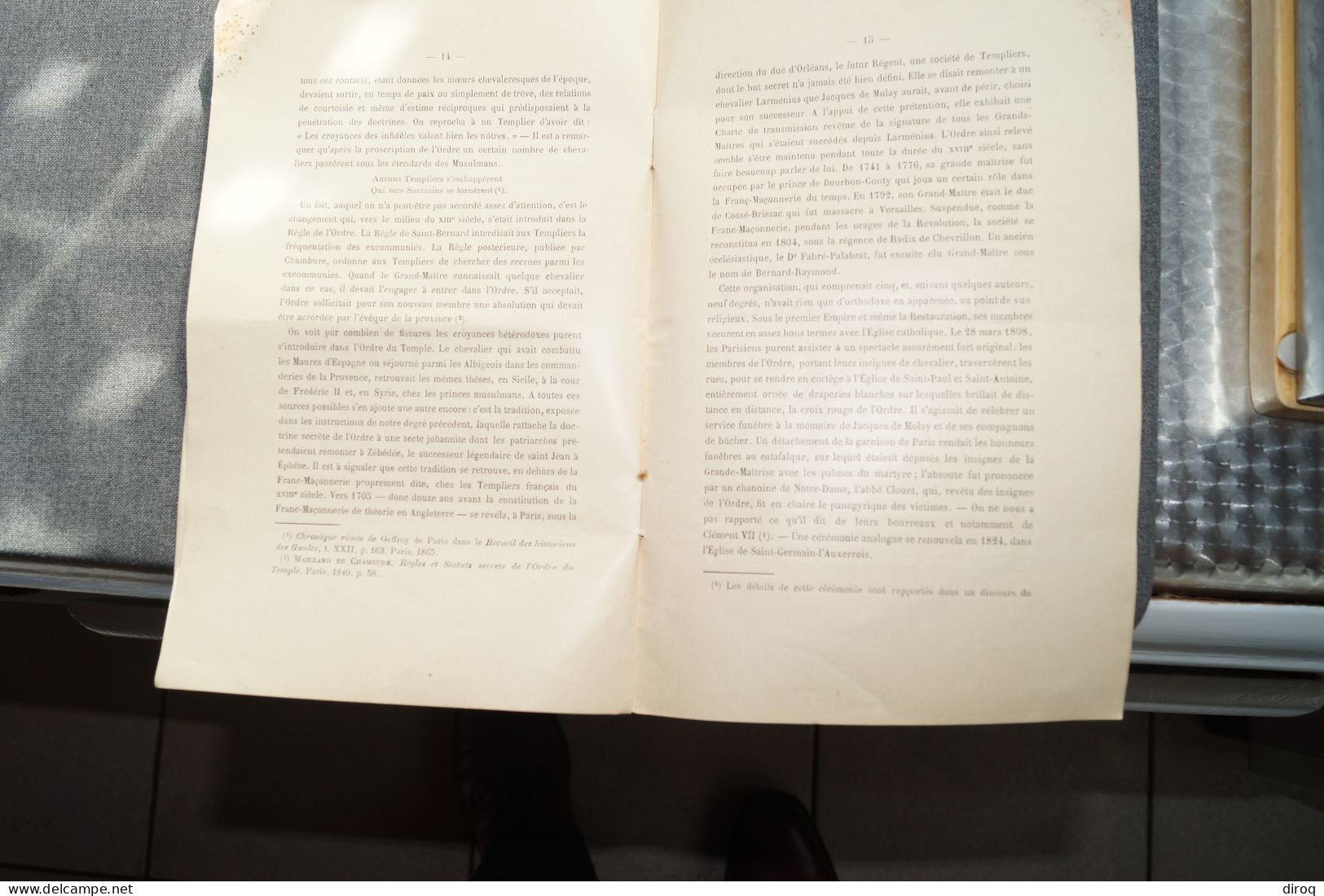 Franc-Maçonnerie,instructions,Chevalier Kadosch,18 pages,22,5 Cm. sur 14,5 Cm.,originale pour collection
