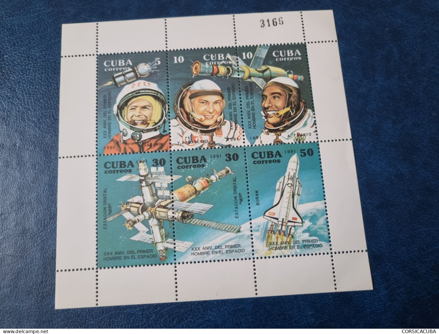 CUBA  NEUF  1991   PRIMER  HOMBRE  EN  EL  ESPACIO  //  PARFAIT  ETAT  //  1er  CHOIX  // - Nuevos